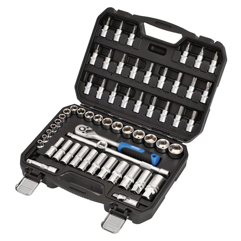 Juego de vasos y puntas métricas DRAPER HI-TORQ® - 3/8" Sq. Dr. - 58 piezas