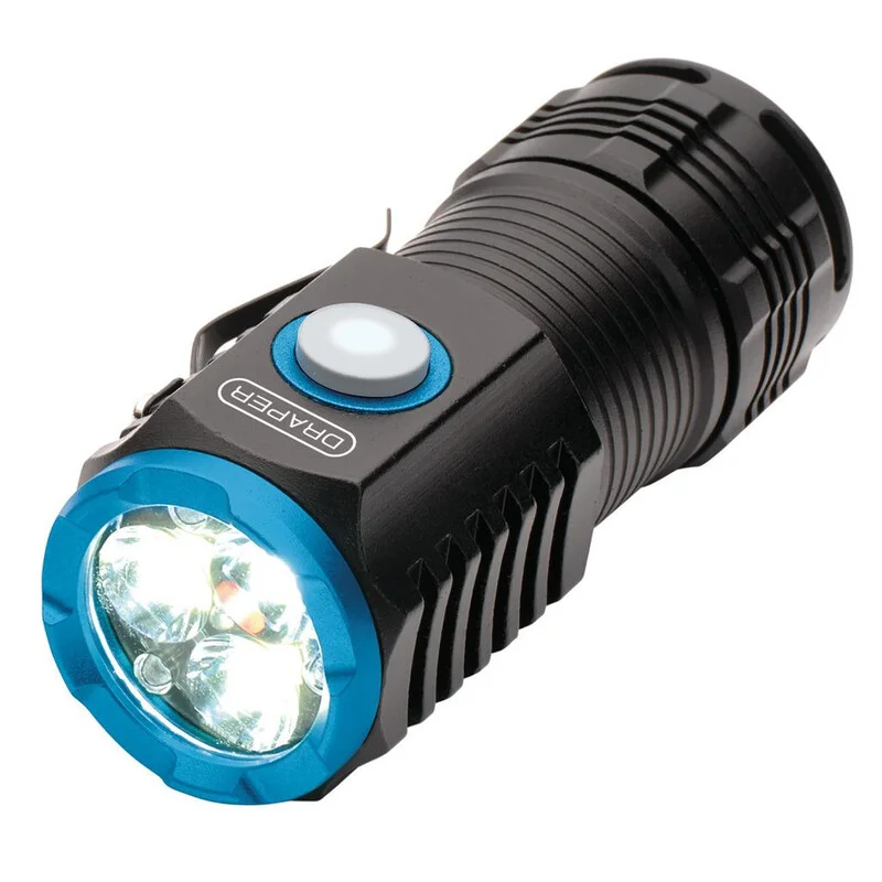 Linterna LED DRAPER recargable de bolsillo - 3 x 8W / 1800 Lumens