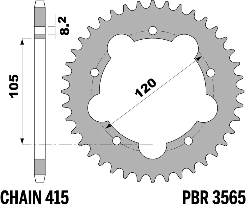 Corona PBR acero estándar - 415