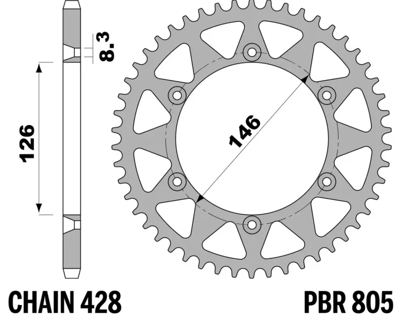 Corona PBR aluminio ultra-light anodizado - 428