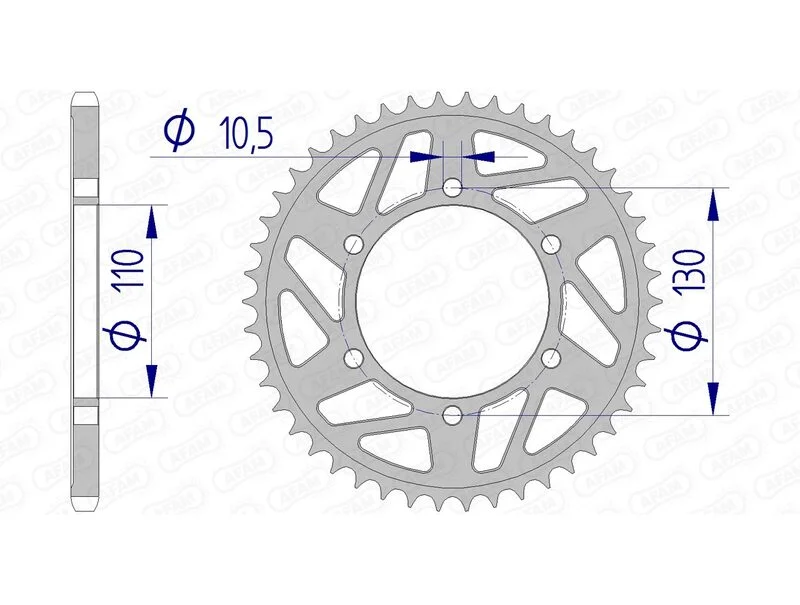 Corona AFAM aluminio 13814K - Paso 520