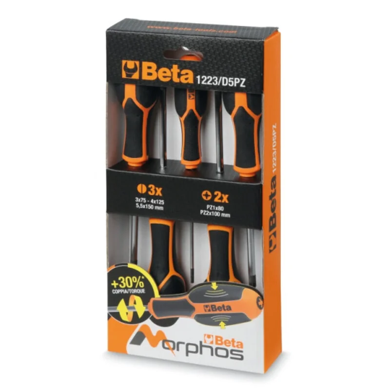 BETA TOOLS Set of 10 Morphos Scredrivers