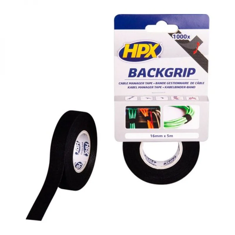 HPX Backgrip Cable Organizer Tape - 16mm X 5m