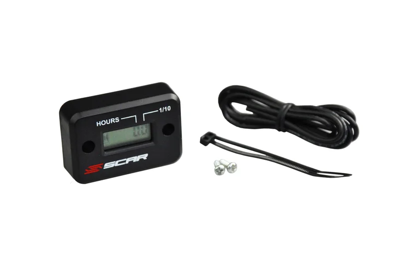 Cuentahoras SCAR cableado con velcro negro