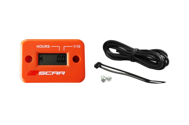 Cuentahoras SCAR cableado con velcro naranja