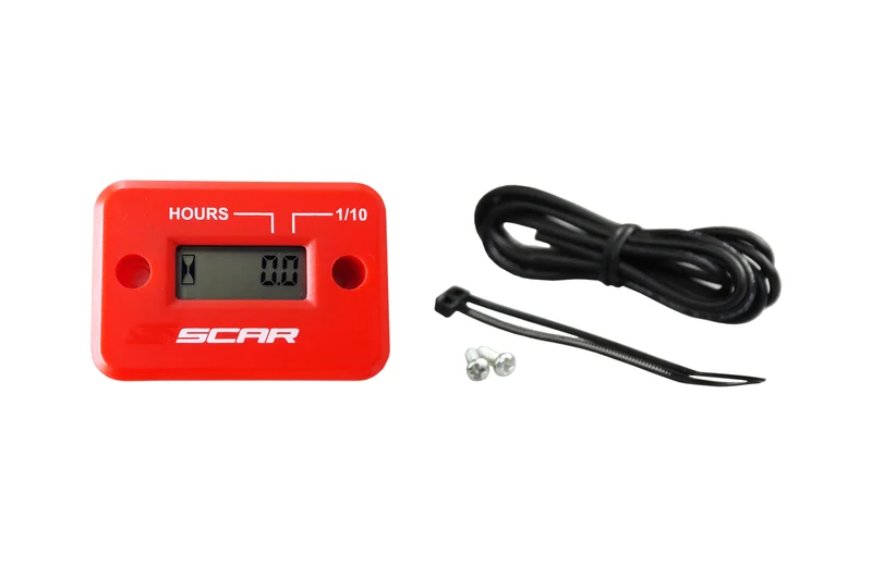 Cuentahoras SCAR cableado con velcro rojo