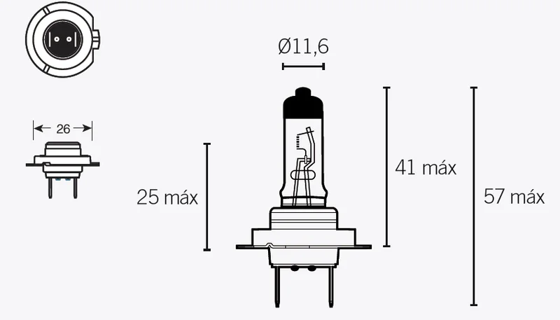 Lámpara V PARTS halógena H7