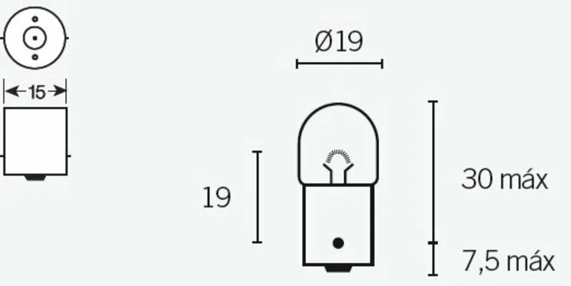Lámpara TECNIUM R5 12V 5W - 10 uds