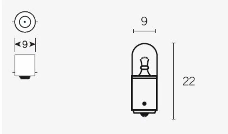 Lámpara V PARTS posición 6V 4W - 10 uds
