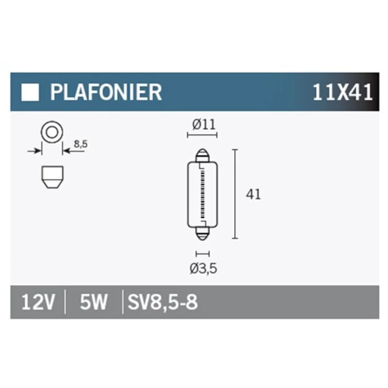 Lámpara OSRAM 6413 - 12V 5W - 10 uds
