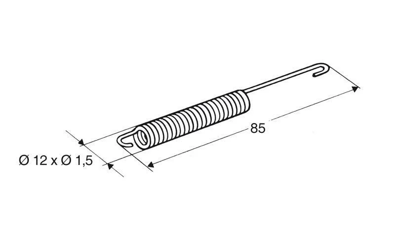 Muelle para caballete lateral /motor Minarelli BUZZETTI