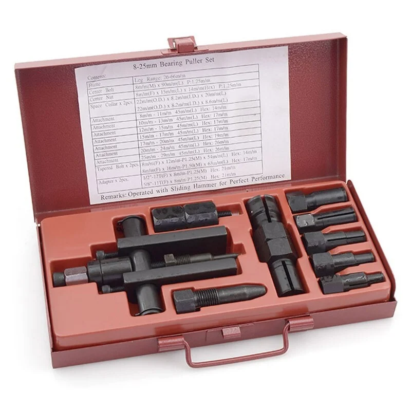 Kit extractor cojinetes agujero ciego incluye 7 pcs útil 26-66mm BUZZETTI