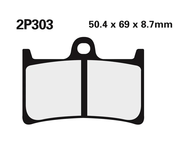 Juego pastillas de freno NISSIN 2P303ST Del. FZS600 98-03 / R6