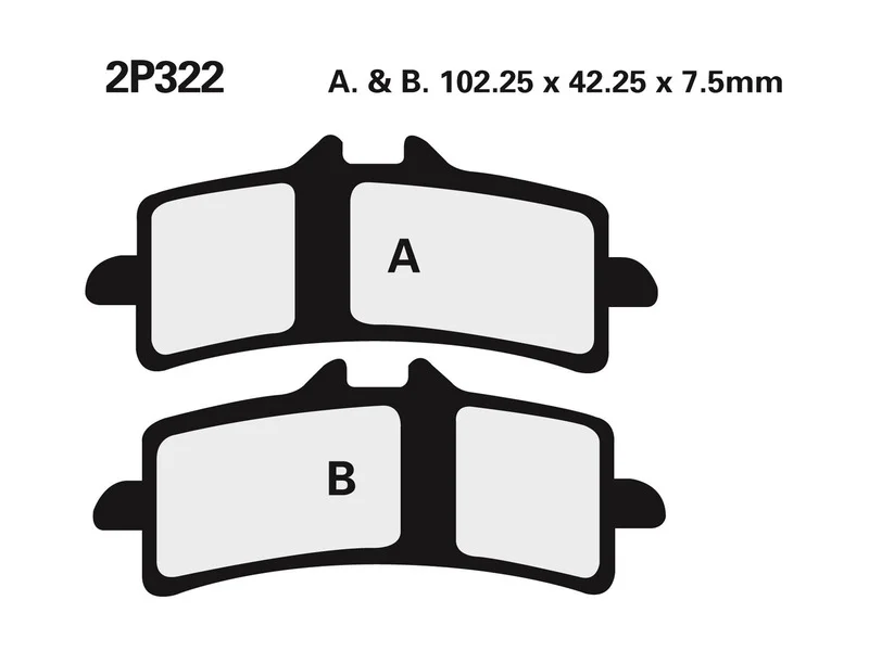 Juego pastillas de freno NISSIN 2P322ST Del. Daytona R / Panigale