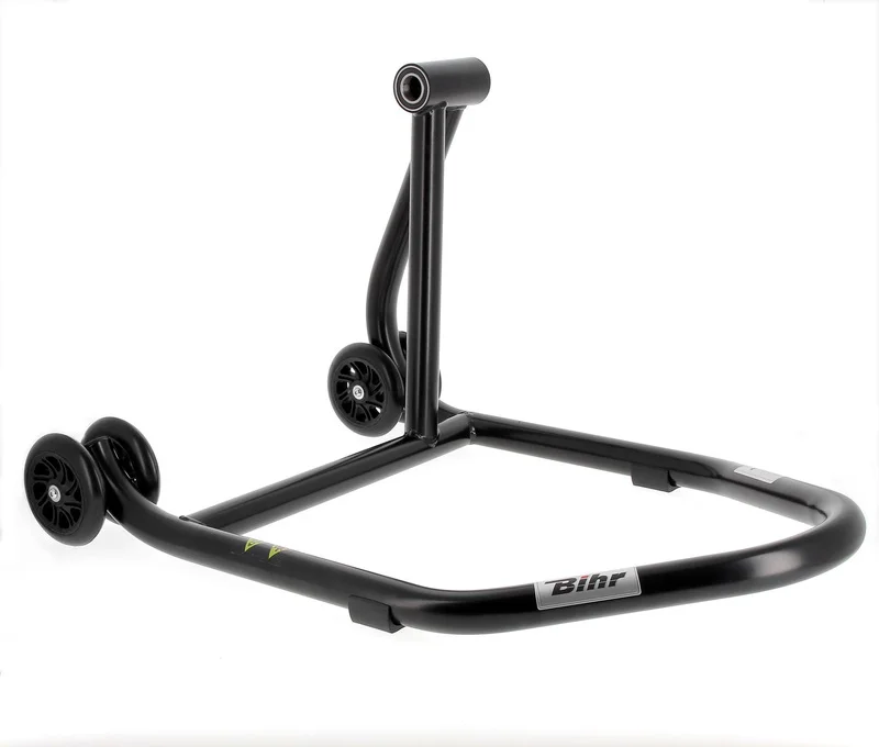 Caballete monobrazo derecho BIHR Home Track color negro mate y ruedas negras