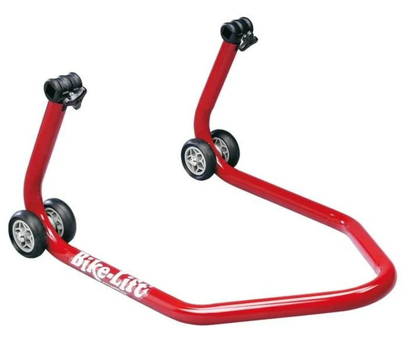 Caballete trasero universal BIKE LIFT rojo con soportes en "V"- RS-17
