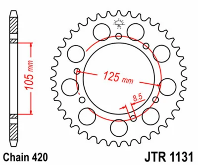 JT/JT CHAIN KIT STEEL HDR