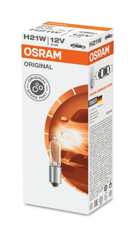 Lámpara OSRAM 64136 - H21W 12V 25W - 10 uds