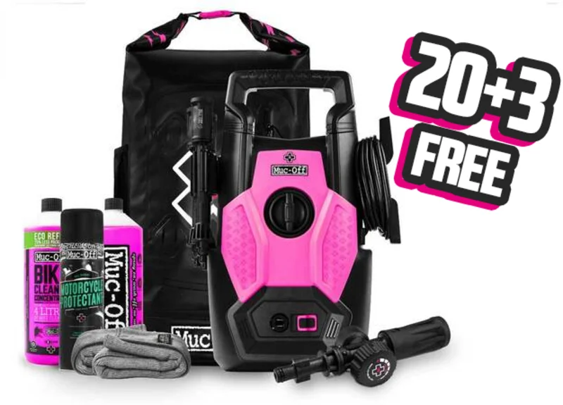 Kit de hidrolimpiadora para moto y bici MUC-OFF - Pack 20 uds + 3 GRATIS