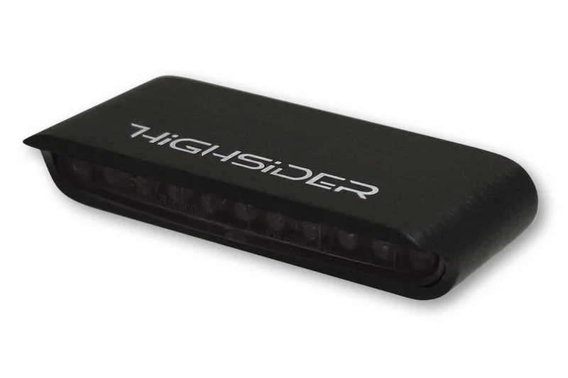 Intermitente LED HIGHSIDER pro Stripe - homologado E - negro/ahumado - Pareja