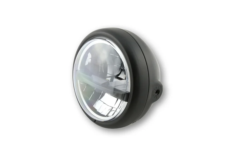 Faro delantero LED HIGHSIDER pro Pecos Type 5 - 5 3/4 inch - negro
