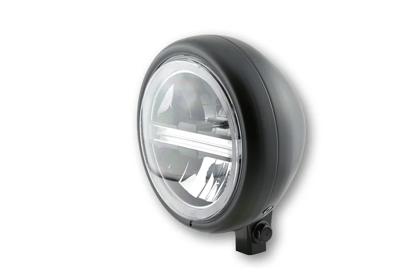 Faro delantero LED HIGHSIDER pro Pecos Type 6 - 5 3/4 inch - negro