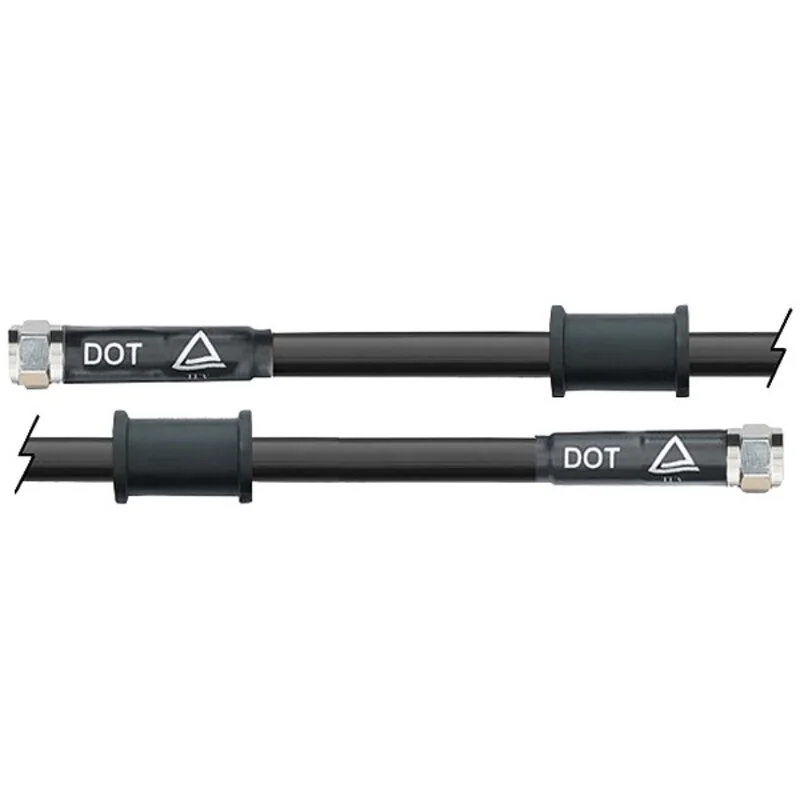 Latiguillo metálico negro Venhill 1250mm tuercas cromadas