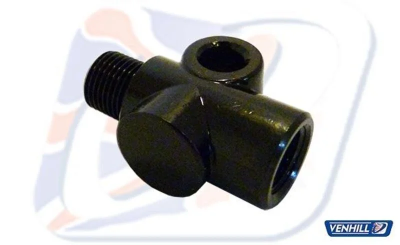 Conector recto M10x1 Venhill sujeción negro