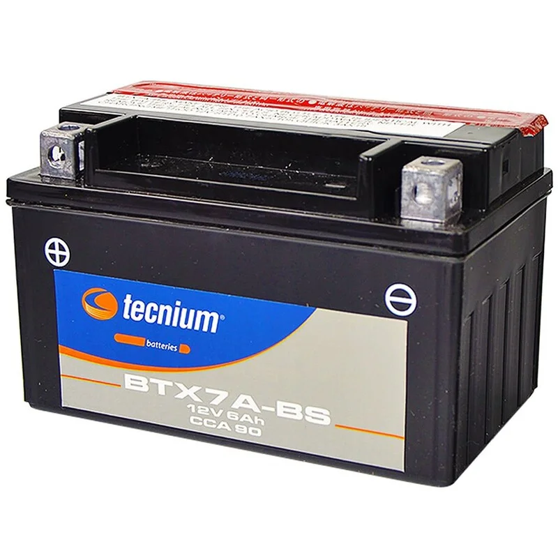 Batería TECNIUM BTX7A-BS sin mantenimiento con pack de electrolito
