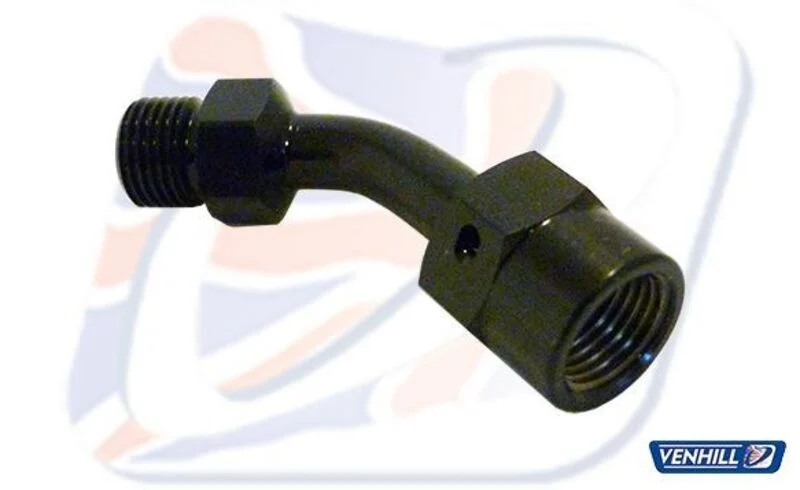 Conector 45° Venhill negro
