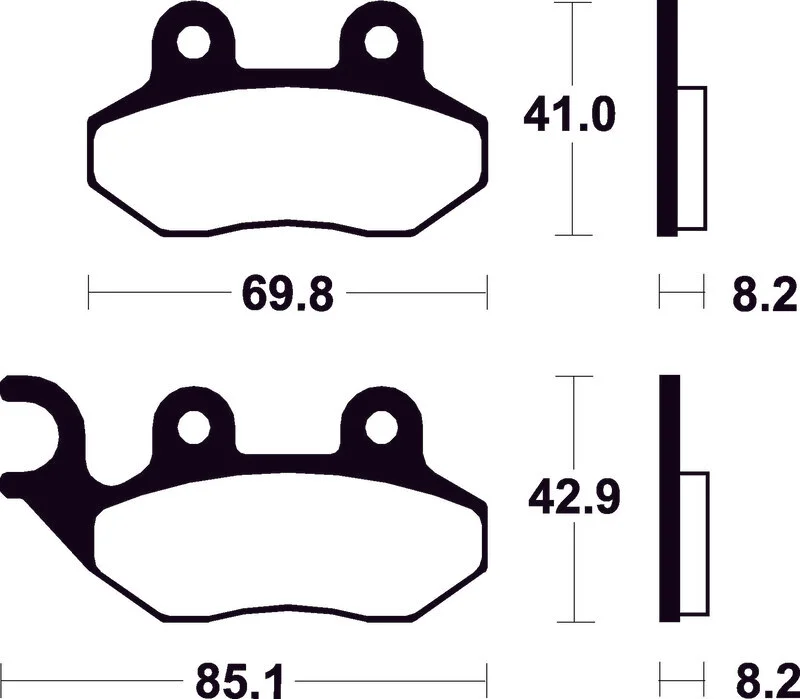 Pastillas de freno Tecnium Scooter orgánicas ME208