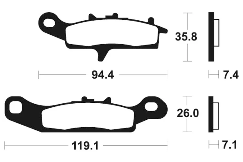 Pastillas de freno Tecnium MO298 Sinterizadas