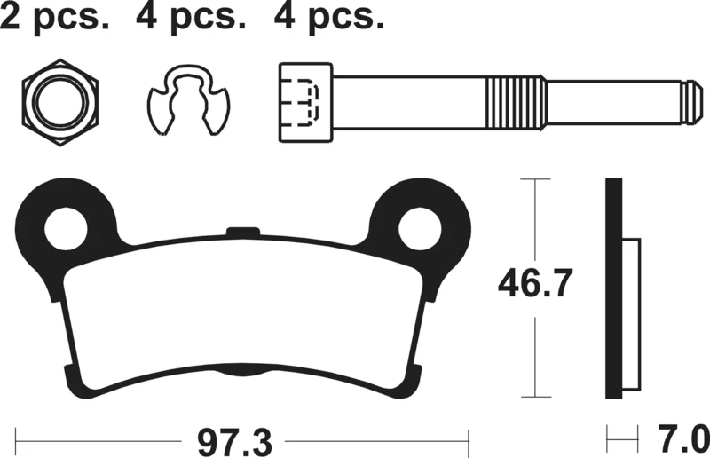 Pastillas de freno Tecnium MR404 Sinterizadas deportivas