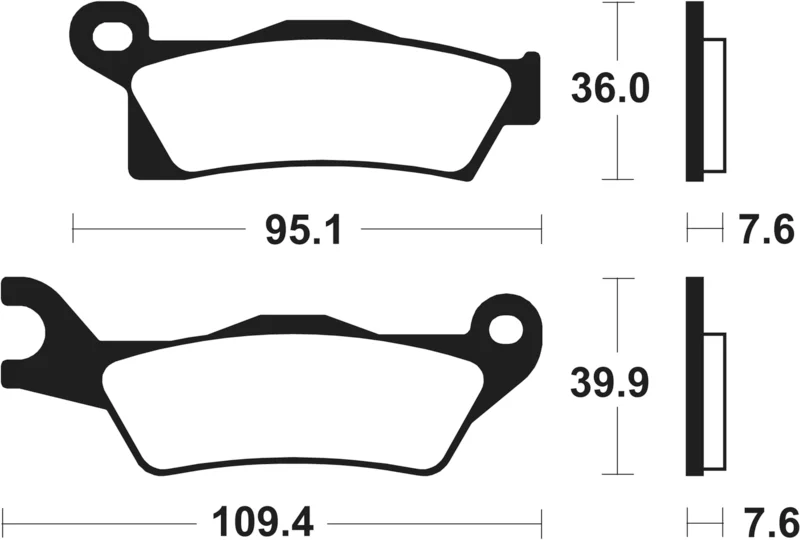 Pastillas de freno Tecnium MOR410 Sinterizadas racing