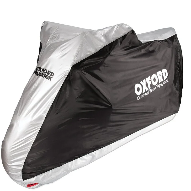 Funda de moto para exterior OXFORD Aquatex - Moto / Scooter - Negro / Plata - L