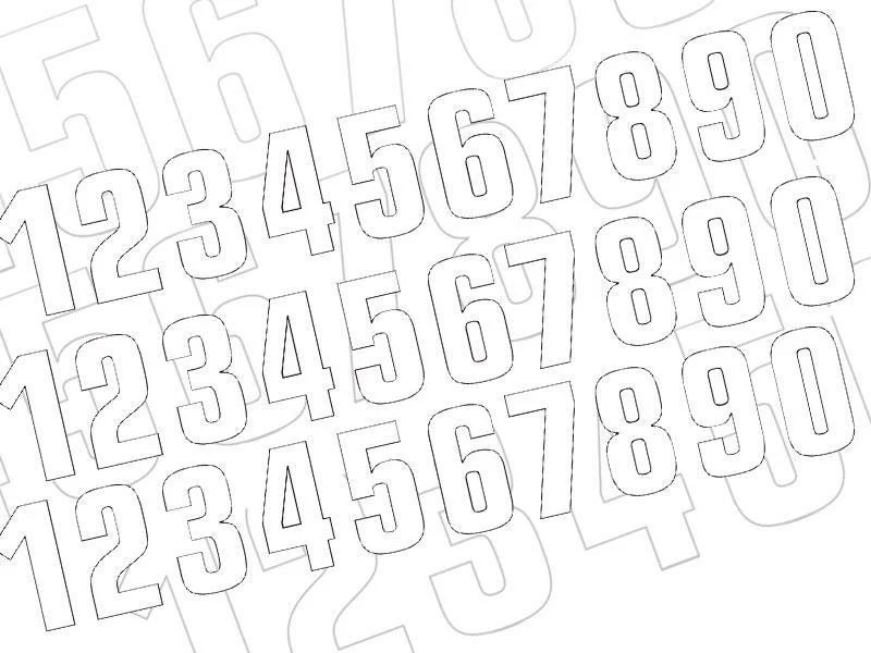 Numeros de carrera blanco - Pack de 3 uds BLACKBIRD PVC 5048/10/5