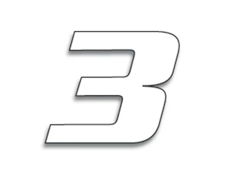 Numeros de carrera blanco - Pack de 3 uds BLACKBIRD PVC 5049/10/3