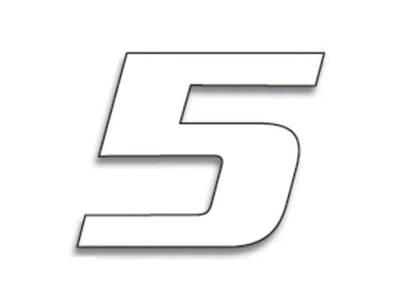 Numeros de carrera blanco - Pack de 3 uds BLACKBIRD PVC 5049/10/5