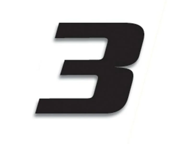 Numeros de carrera negro - Pack de 3 Uds BLACKBIRD PVC 5049/20/3