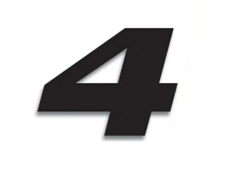 Numeros de carrera negro - Pack de 3 Uds BLACKBIRD PVC 5049/20/4