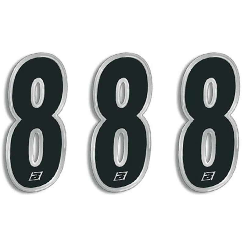 Numeros de carrera negro Blackbird 15X7 Cm - Pack 3 uds 5069/20/8