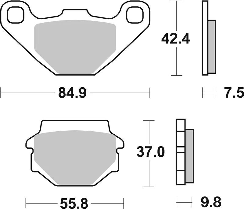 Pastillas de freno orgánicas Brembo 07YA54CC