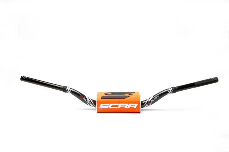 Manillar SCAR O² Color 85SX/TC85 Ø28,6mm - Negro / Protector naranja