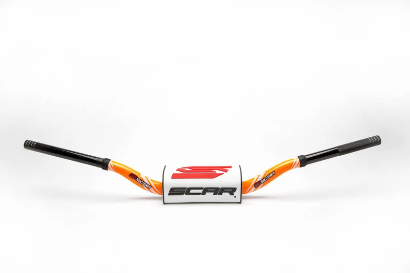 Manillar SCAR O² Color McGrath/Short Ø28,6mm - Naranja / Protector blanco