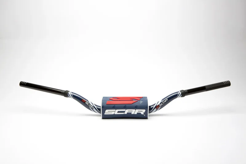 Manillar SCAR O² Color Yamaha YZ/YZF Ø28,6mm - Azul oscuro / Protector azul oscuro