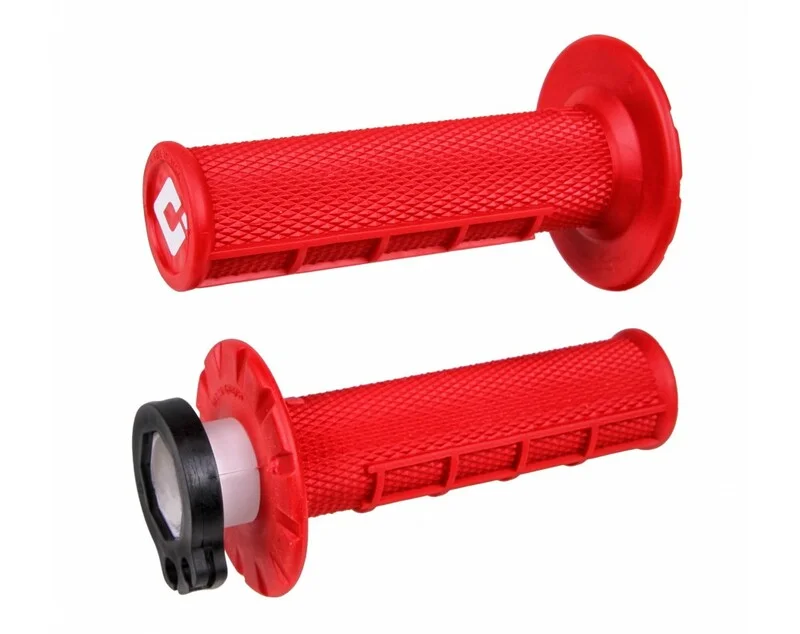 Puños ODI MX V2 Lock-On Half-Waffle - Rojo