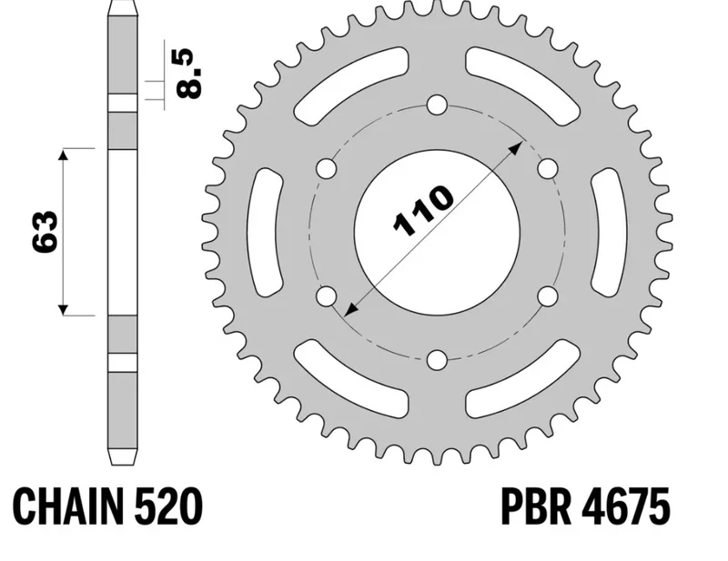 Corona PBR aluminio ultra-light anodizado 4675 - 520