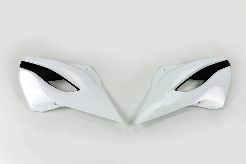 Plásticos laterales de radiador UFO Husqvarna blanco / negro HU03353-041