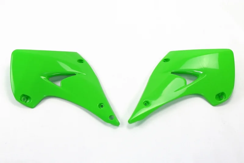 Plásticos laterales de radiador UFO Kawasaki verde KA03738-026