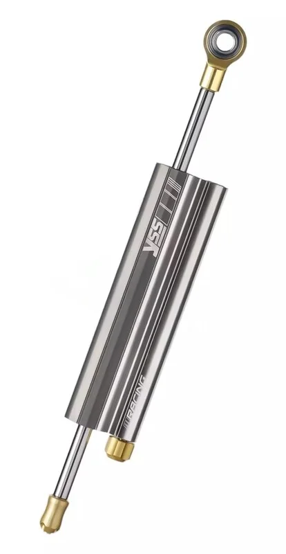 Amortiguador de dirección deportivo, carrera 150 mm, platino
